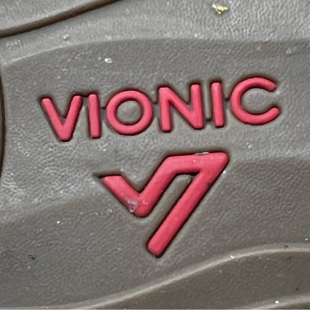 Vionic Red Rhinestone Strap Sandals - Picture 8 of 9